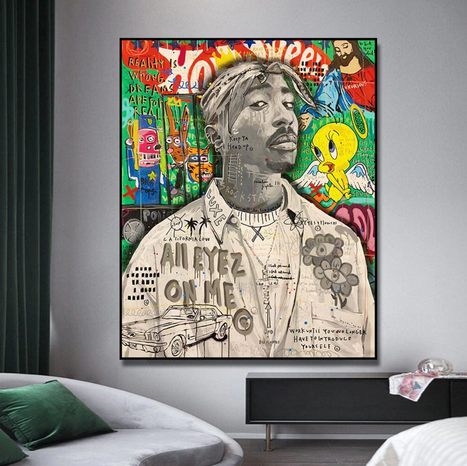 Framed 1 Panel - Pop Art - Tupac