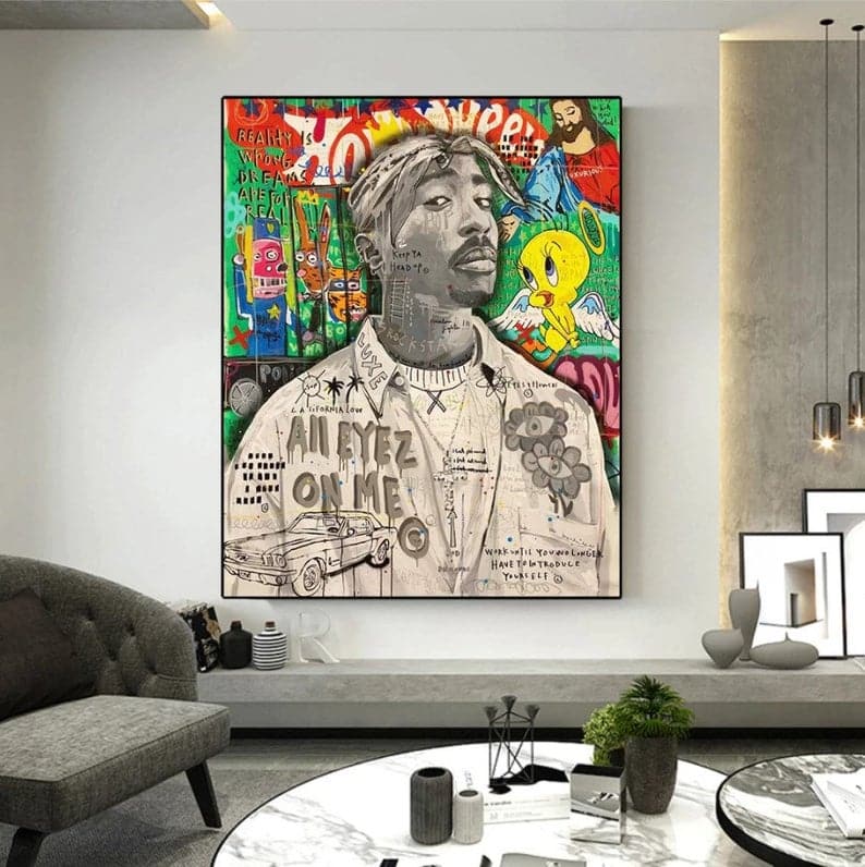 Framed 1 Panel - Pop Art - Tupac