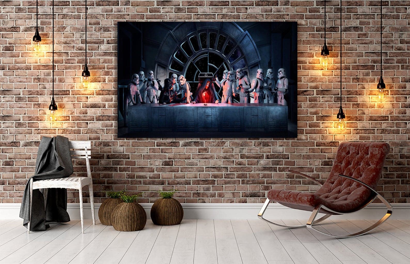 Framed 1 Panel - Last Supper Star War Version