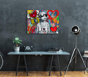 Framed 1 Panel - Banksy - I Love Life