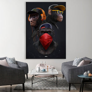 Framed 1 Panel - Swag Monkey