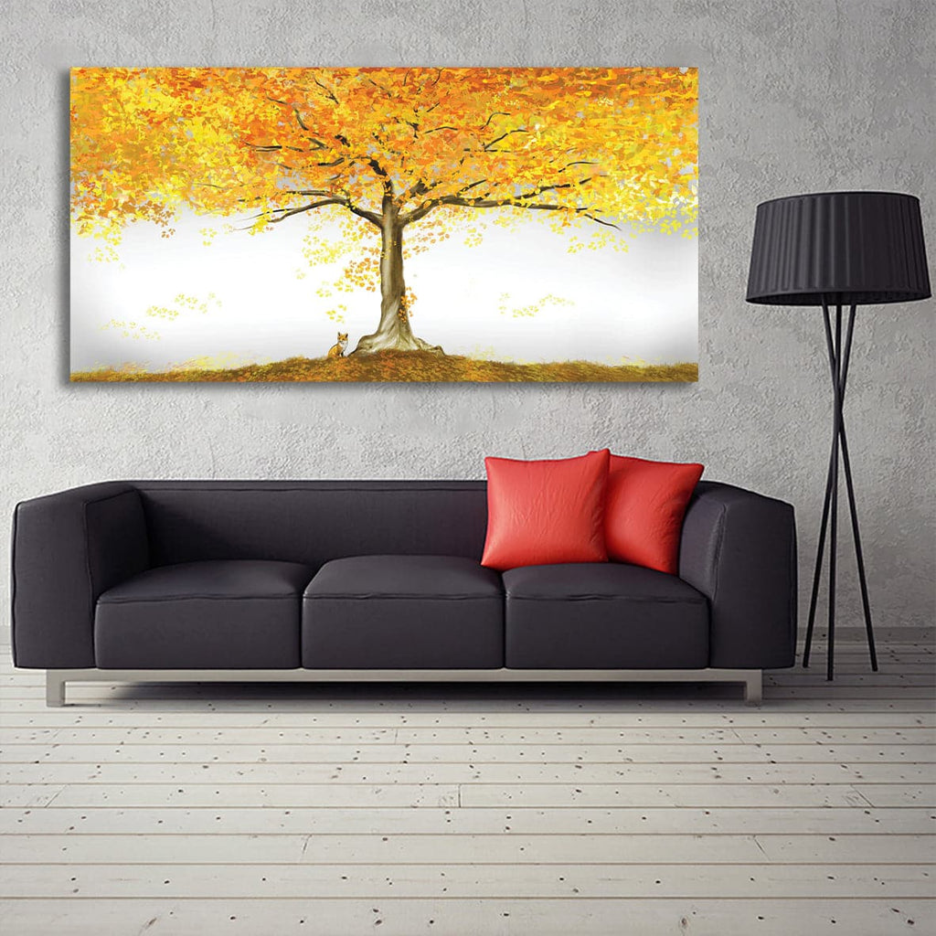 Pine Stretched  Framed 1 Panel - Autumn