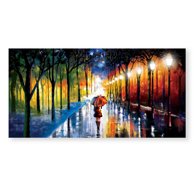 Framed 1 Panel - Raining Night