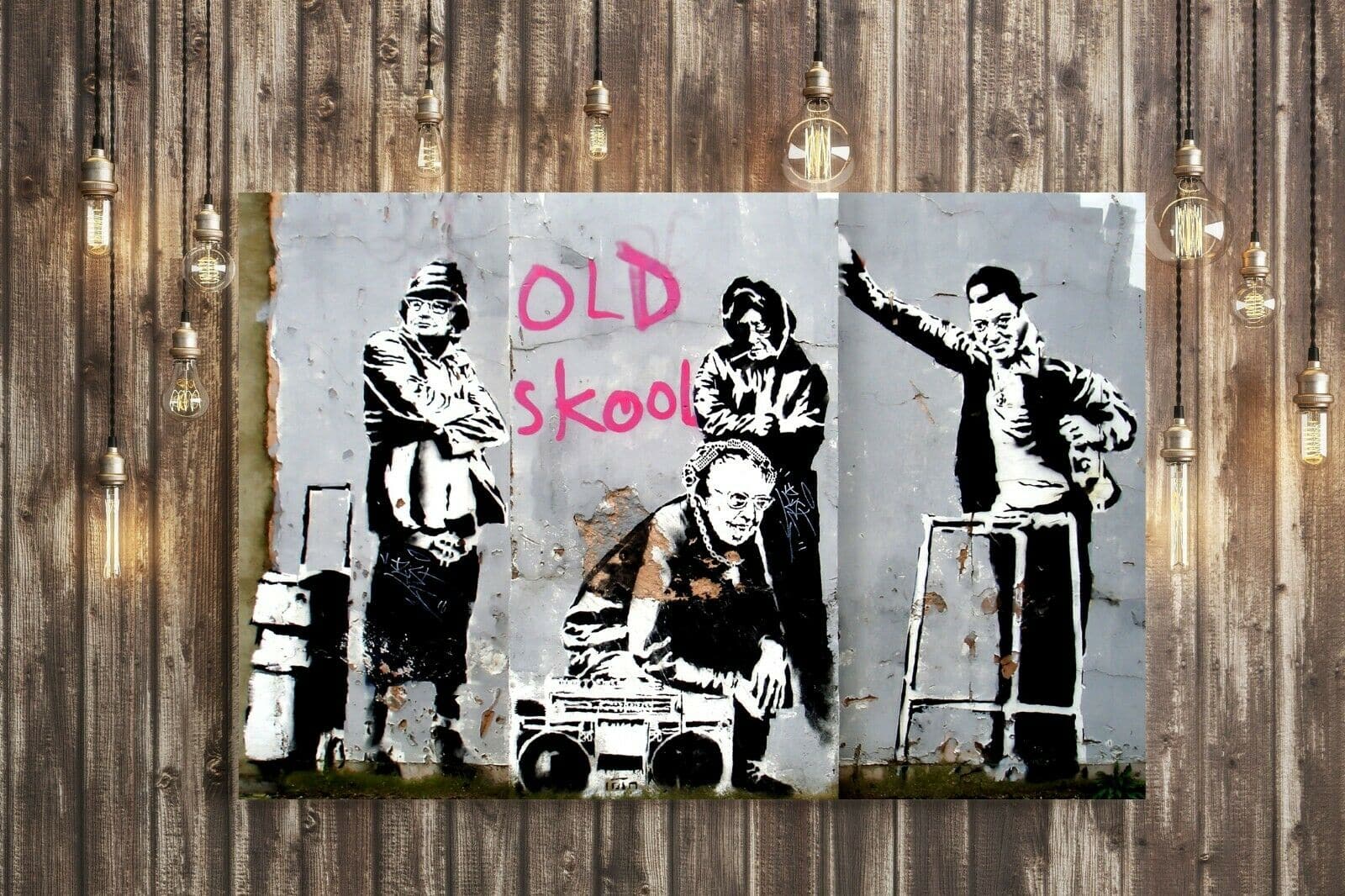 Framed 1 Panel - Banksy - Old Skool