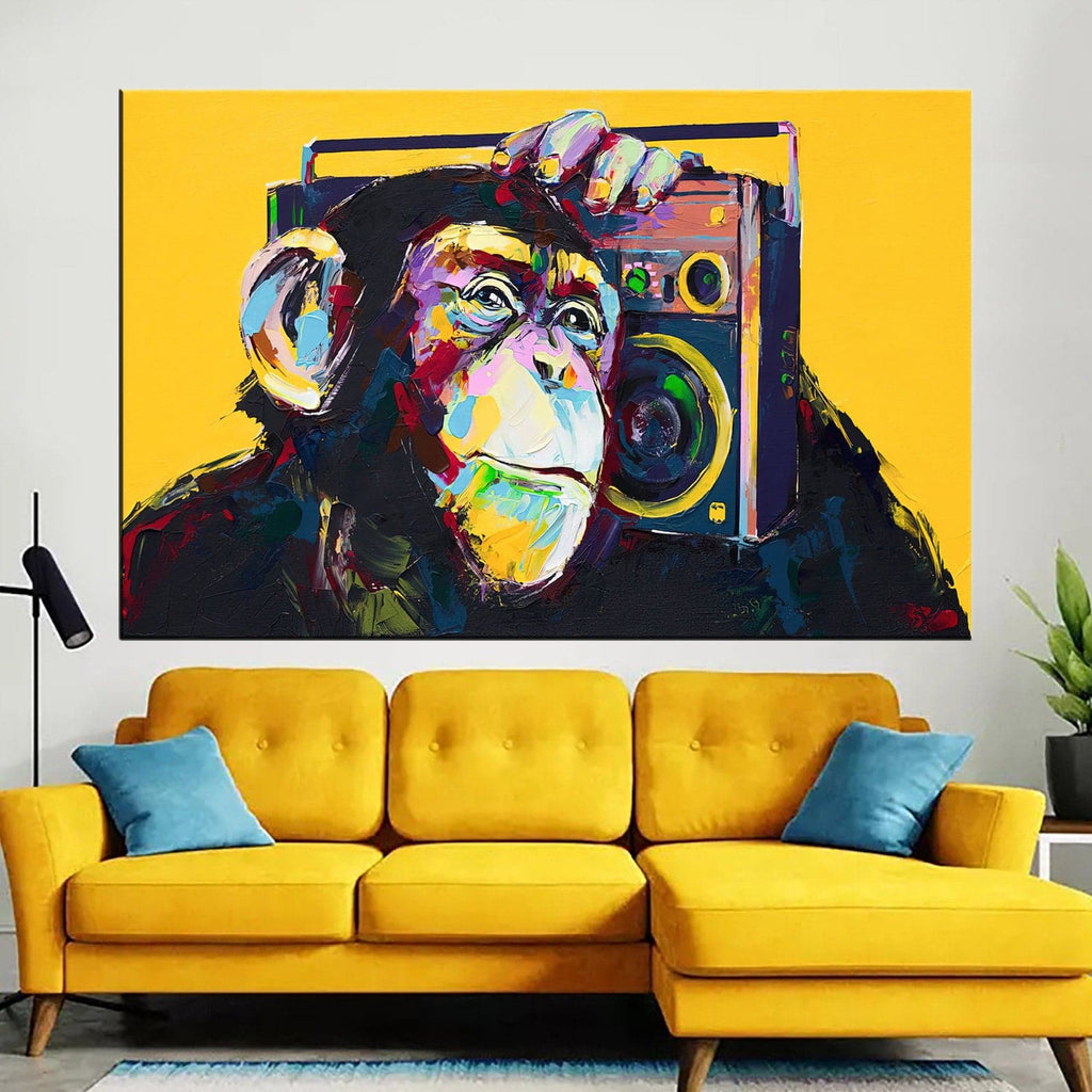 Framed 1 Panel - DJ Monkey