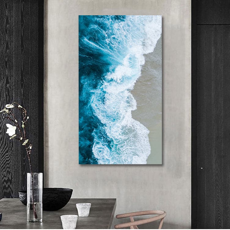 Pine Stretched  Framed 1 Panel - Wave