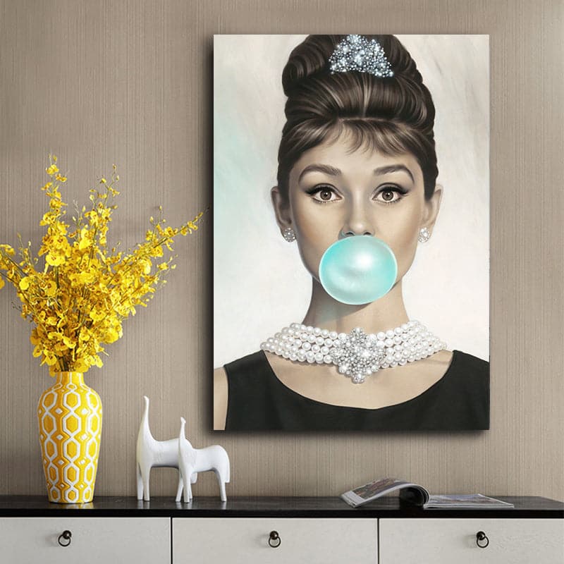 Framed 1 Panel - Audrey Hepburn
