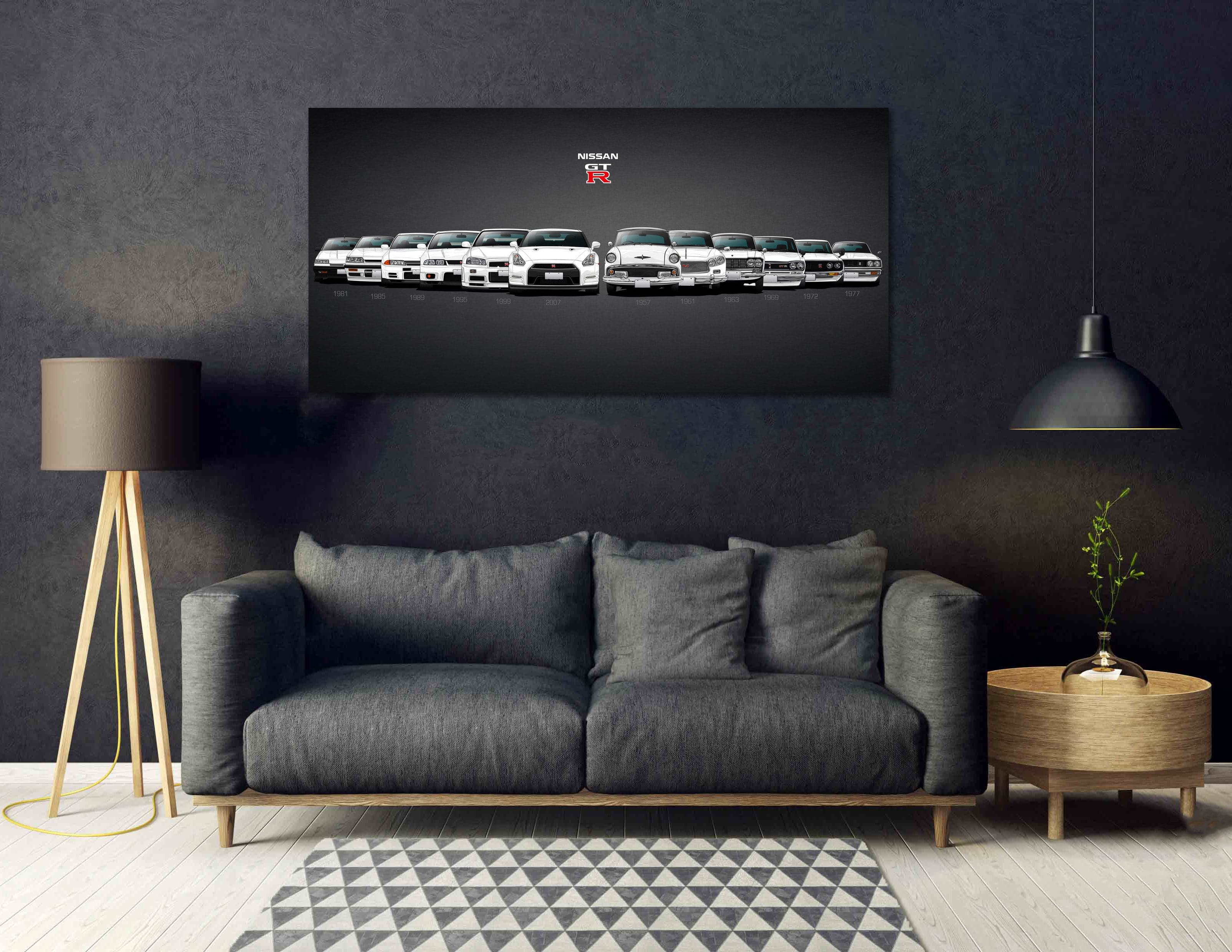 Pine Stretched  Framed 1 Panel - GTR Evolution