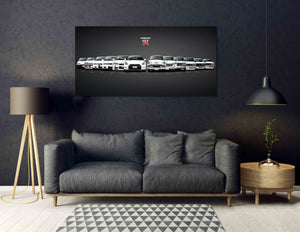 Pine Stretched  Framed 1 Panel - GTR Evolution