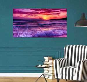 Framed 1 Panel - Sunset in Purple