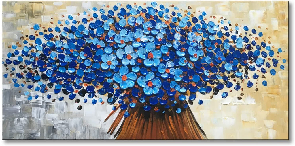 Framed 1 Panel - Blue Flower