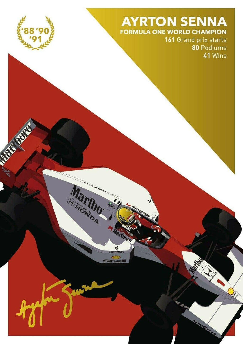 Framed 1 Panel - Ayrton Senna