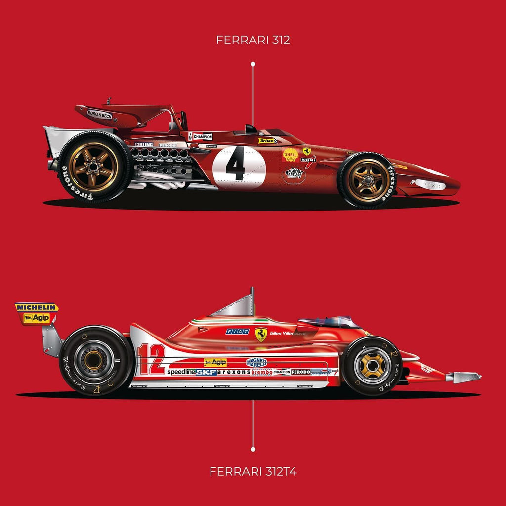 Pine Stretched  Framed 1 Panel - Ferrari Formula One