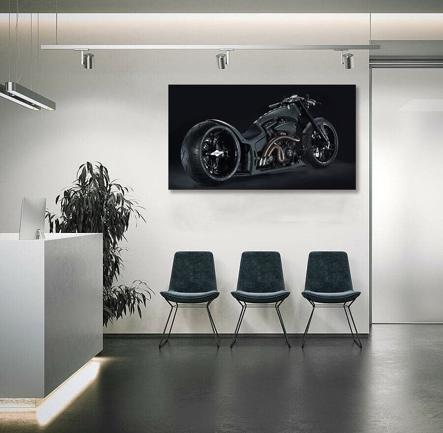 Pine Stretched  Framed 1 Panel - Hardcore Bike