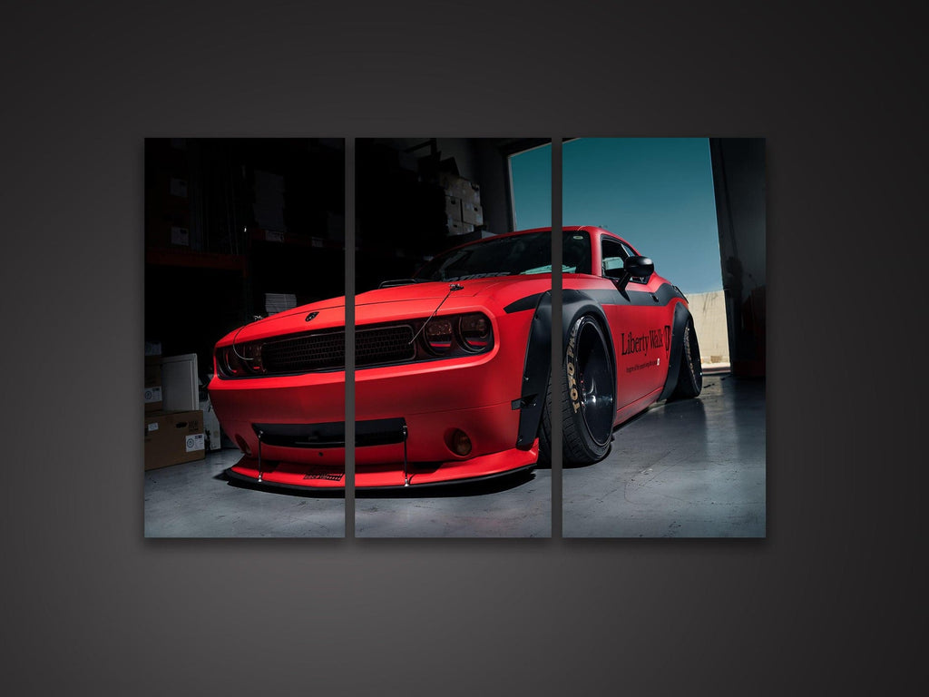Pine Stretched  Framed 3 Panels - Challenger
