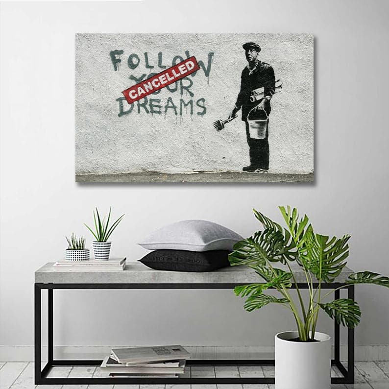 Framed 1 Panel - Banksy - Dreams Cancelled