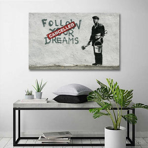 Framed 1 Panel - Banksy - Dreams Cancelled