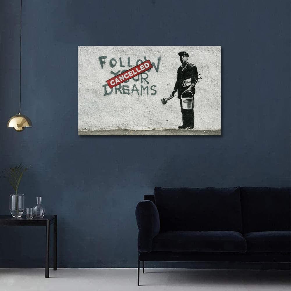 Framed 1 Panel - Banksy - Dreams Cancelled