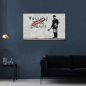Framed 1 Panel - Banksy - Dreams Cancelled