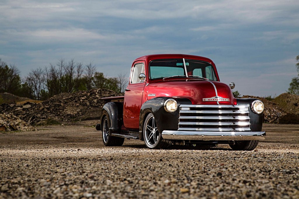 Pine Stretched  Framed 1 Panel - Classic Ford F100
