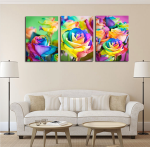 Framed 3 Panels - Flower