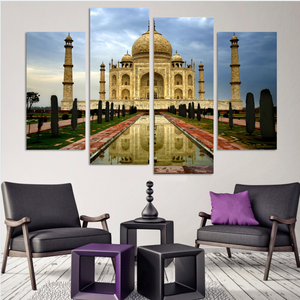 Framed 4 Panels -Taj Mahal
