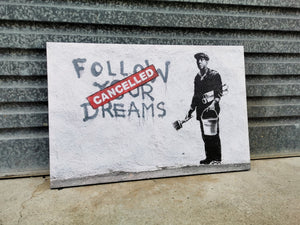 Framed 1 Panel - Banksy - Dreams Cancelled