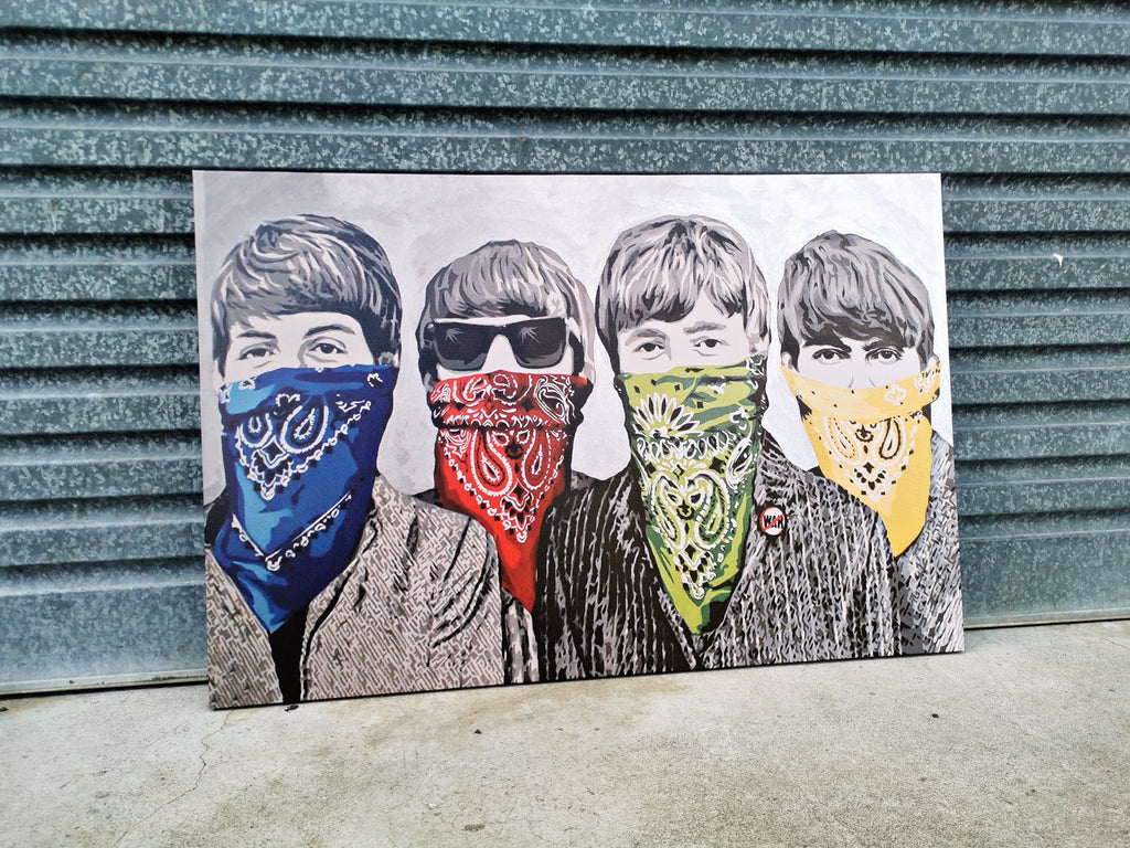 Pine Stretched  Framed 1 Panel - Finished Products - Beatles