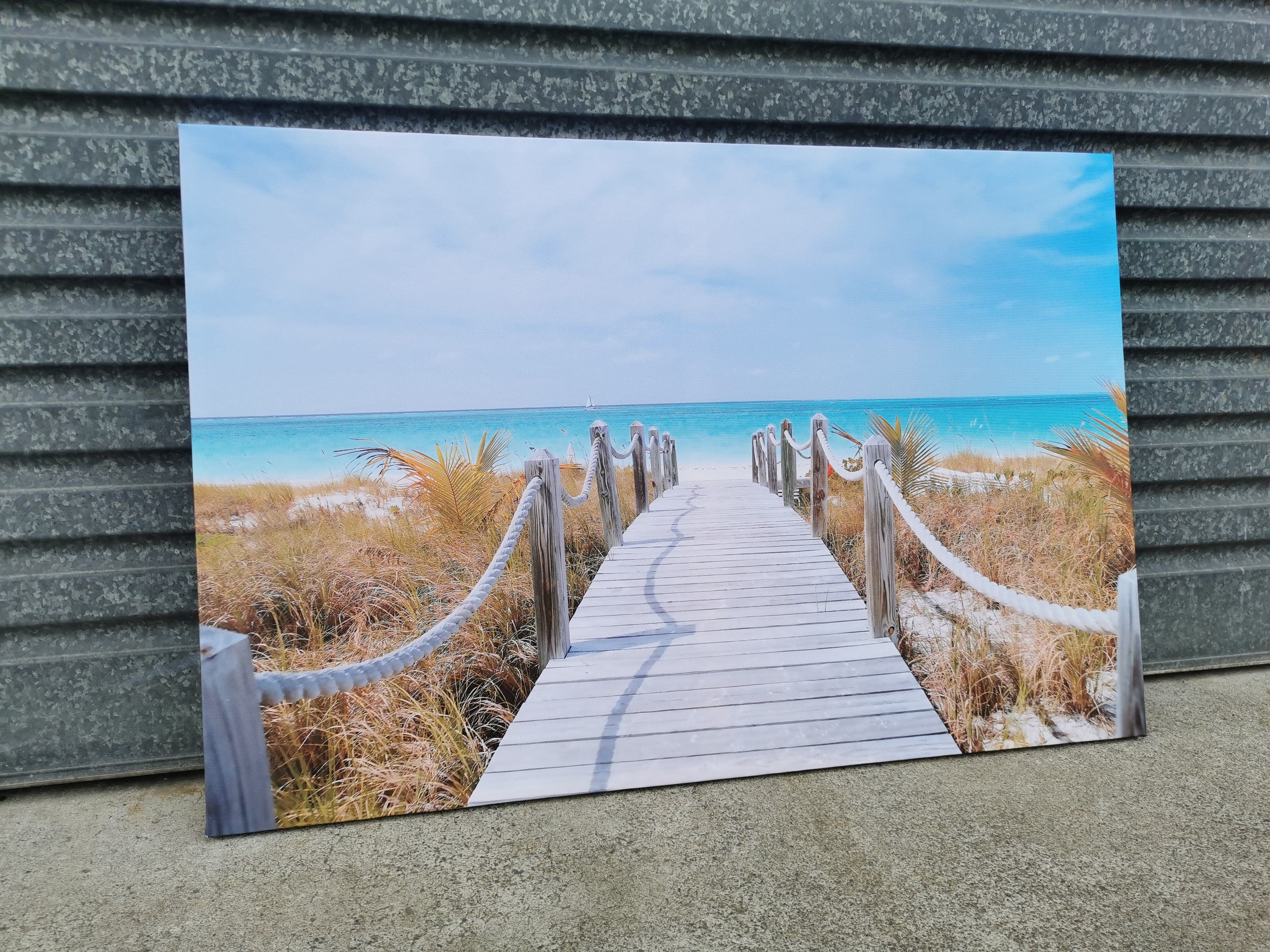 Pine Stretched  Framed 1 Panel - Beach - Finished Products -