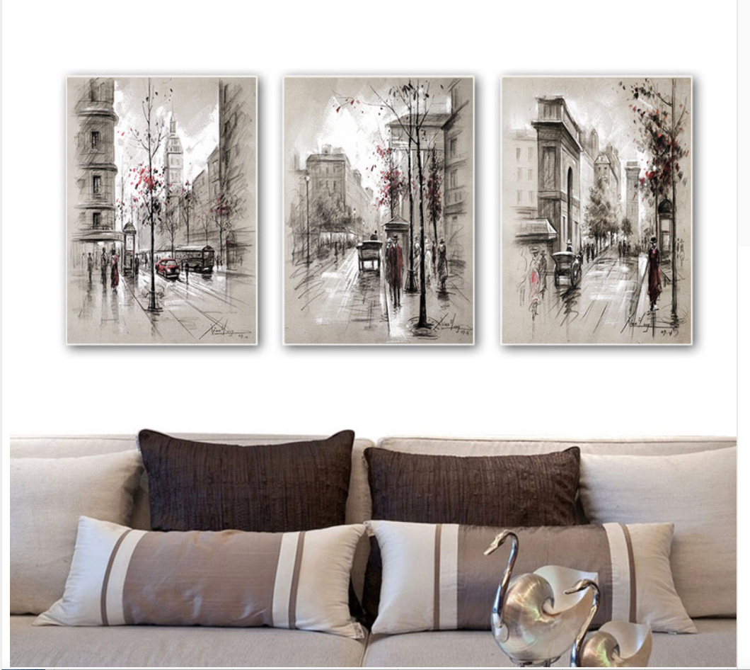 Framed 3 Panels - London