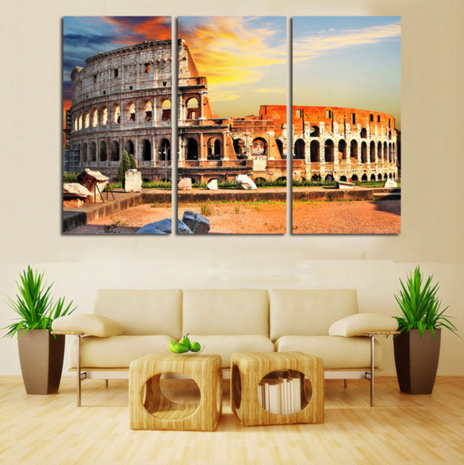Framed 3 Panels - Colosseum
