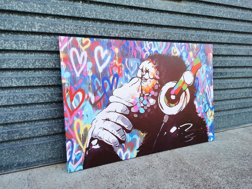 Pine Stretched  Framed 1 Panel - Finished Products - DJ Monkey