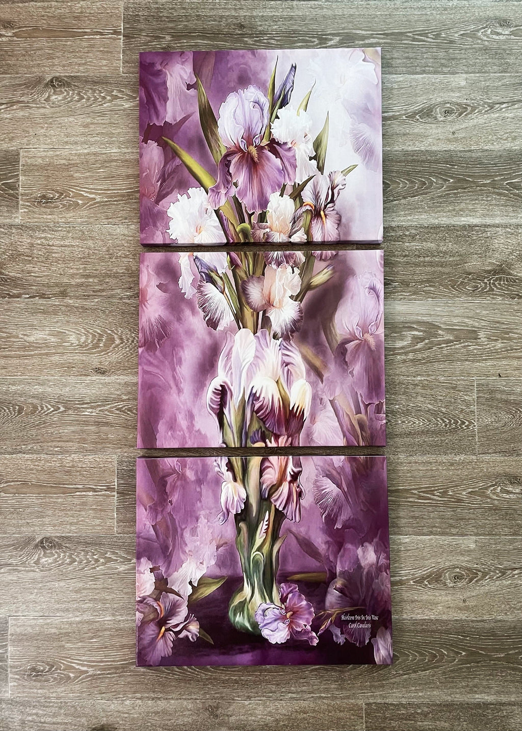 Pine Stretched  Framed 3 Panels - Finished Products - Flower